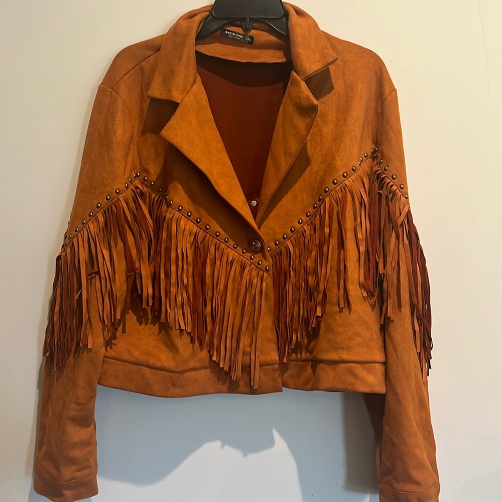 Velvet fringe jacket